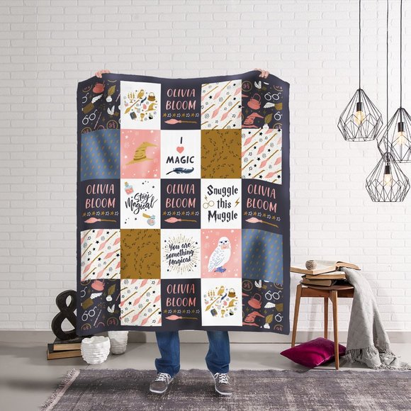 Harry Potter Girl Personalized Blanket 50" x 60" BRAND NEW